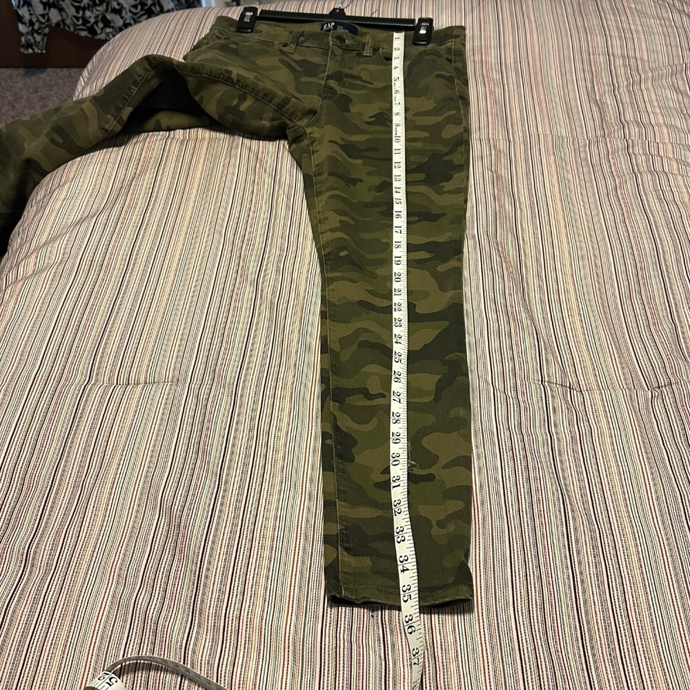 GAP Camo Legging Jeans Women’s 6/28 Green Camouflage Stretch Skinny Jeggings - Picture 6 of 8
